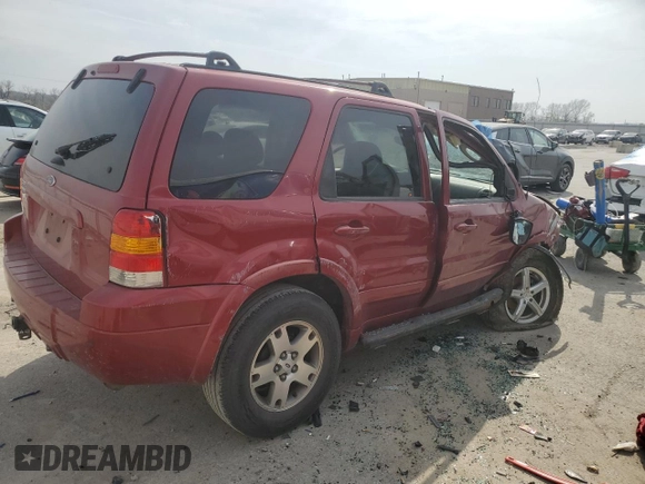 2005 Ford Escape Limited with VIN 1FMCU04145KA37838, listed as a Copart auction lot 52081585 with Not provided miles and Salvage title. Bid and sale history available at DreamBid. Image 3.
