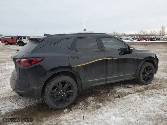 2022 Chevrolet Blazer RS with VIN 3GNKBKRSXNS198449, listed as a Copart auction lot 42915635 with 13,878 mi miles and Salvage Title. Bid and sale history available at carsss.com. Image 3.