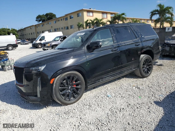 2023 Cadillac Escalade 4WD Sport Platinum with VIN 1GYS4GKL3PR460704, listed as a Copart auction lot 48256255 with 12,922 mi miles and Salvage Title. Bid and sale history available at carsss.com. Image 1.
