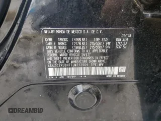 2018 Honda HR-V EX-L Navi with VIN 3CZRU6H77JM712904, listed as a Copart auction lot 50227785 with 34,731 mi miles and Clean Title. Bid and sale history available at carsss.com. Image 15.