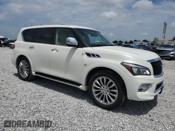 2017 Infiniti QX80 with VIN JN8AZ2NE3H9158872, listed as a Copart auction lot 52589435 with 116,980 mi miles and Salvage title. Bid and sale history available at DreamBid. Image 4.