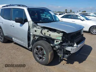 2017 Jeep Renegade Sport with VIN ZACCJAAB0HPF09057, listed as a IAAI auction lot 42141479 with 104,228 mi miles and . Bid and sale history available at DreamBid. Image 6.