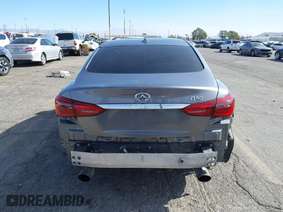 2018 Infiniti Q50 Sport with VIN JN1EV7AP5JM366187, listed as a IAAI auction lot 40753223 with 104,765 mi miles and . Bid and sale history available at carsss.com. Image 16.