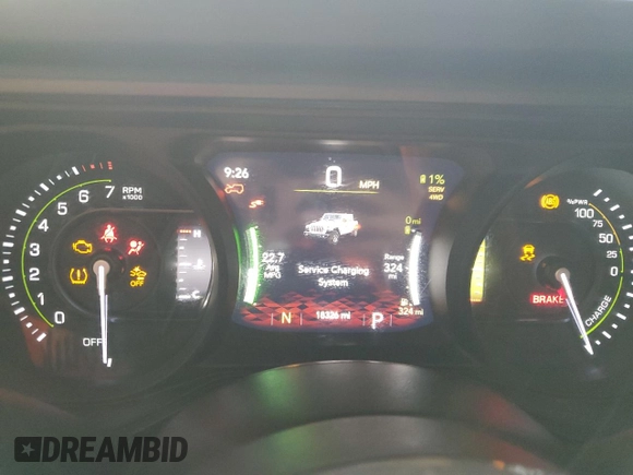 2024 Jeep Wrangler Sahara with VIN 1C4RJXP67RW223380, listed as a Copart auction lot 52192095 with 18,326 mi miles and Salvage Title. Bid and sale history available at DreamBid. Image 9.