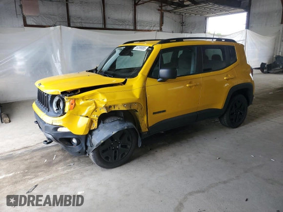 2018 Jeep Renegade Upland with VIN ZACCJBABXJPH57411, listed as a Copart auction lot 56399085 with 60,831 mi miles and Non repairable. Bid and sale history available at DreamBid. Image 1.