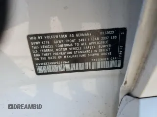 2023 Volkswagen Arteon SEL R-Line с VIN WVWSR7AN8PE011942, выставлен на аукционе Copart как лот 84512674 с пробегом 37 080 миль миль и Чистый • Clean title. История ставок и продаж доступна на DreamBid. Изображение 12.
