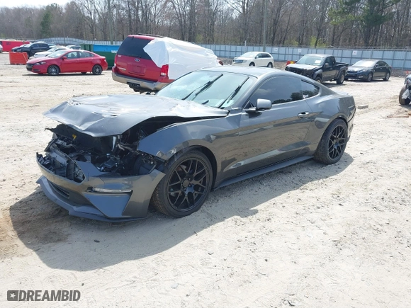 2020 Ford Mustang EcoBoost with VIN 1FA6P8TH1L5108453, listed as a IAAI auction lot 41716349 with 57,148 mi miles. Bid and sale history available at carsss.com. Image 17.