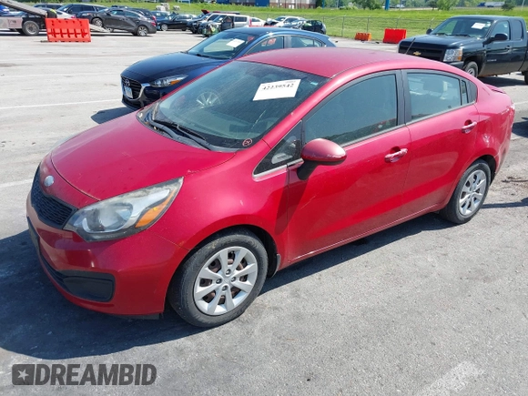 2014 Kia Rio LX with VIN KNADM4A32E6334330, listed as a IAAI auction lot 42239542 with 134,314 mi miles and . Bid and sale history available at DreamBid. Image 2.