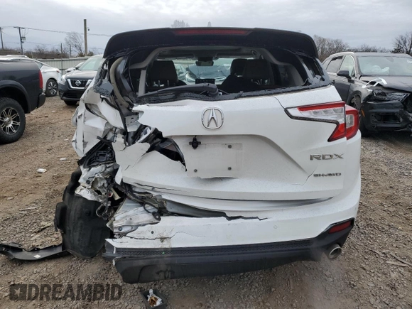 2021 Acura RDX Technology with VIN 5J8TC2H51ML046667, listed as a Copart auction lot 47938195 with 44,444 mi miles and Salvage title. Bid and sale history available at DreamBid. Image 6.