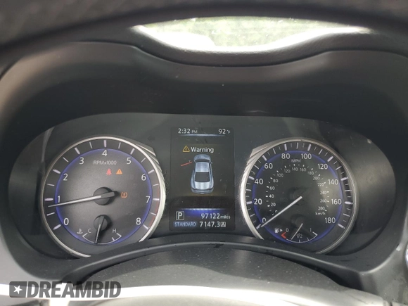 2017 Infiniti Q60 Premium with VIN JN1CV7EL7HM320126, listed as a Copart auction lot 58373345 with 97,122 mi miles and Salvage title. Bid and sale history available at DreamBid. Image 9.