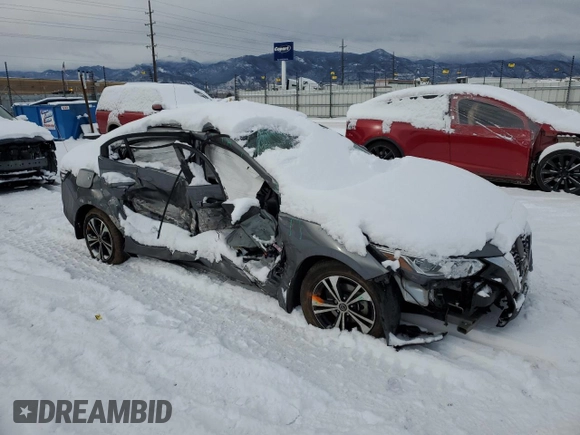 2022 Nissan Sentra SV with VIN 3N1AB8CV3NY202612, listed as a Copart auction lot 46449145 with Not Provided miles and Salvage Title. Bid and sale history available at DreamBid. Image 4.