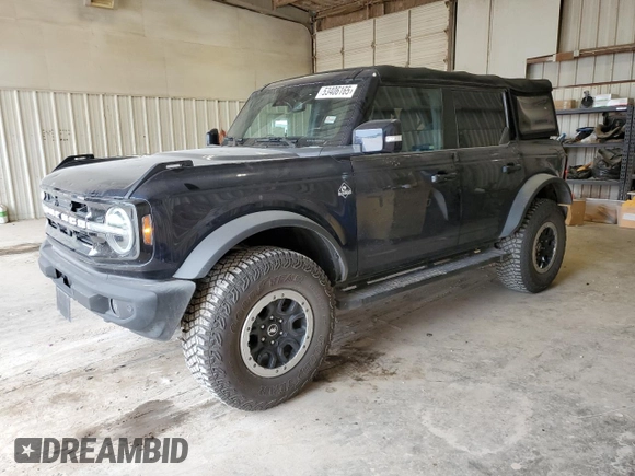 2021 Ford Bronco with VIN 1FMEE5DPXMLA91211, listed as a Copart auction lot 53406165 with 32,999 mi miles and Clean title. Bid and sale history available at DreamBid. Image 1.