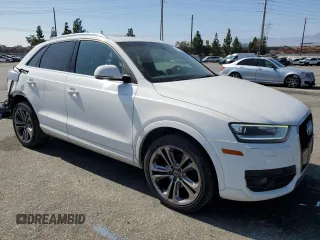 2015 Audi Q3 Premium Plus with VIN WA1BFCFS0FR001987, listed as a Copart auction lot 72962684 with 104,432 mi miles and Salvage title. Bid and sale history available at DreamBid. Image 4.