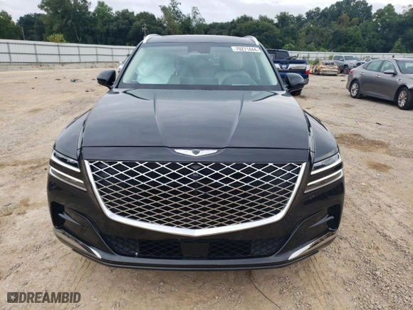 2023 Genesis GV80 with VIN KMUHCESCXPU129264, listed as a Copart auction lot 70271444 with 25,380 mi miles and Salvage Title. Bid and sale history available at carsss.com. Image 5.