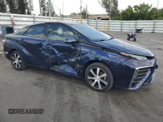 2017 Toyota Mirai with VIN JTDBVRBD6HA003330, listed as a Copart auction lot 55021135 with 65,509 mi miles and Salvage title. Bid and sale history available at DreamBid. Image 4.