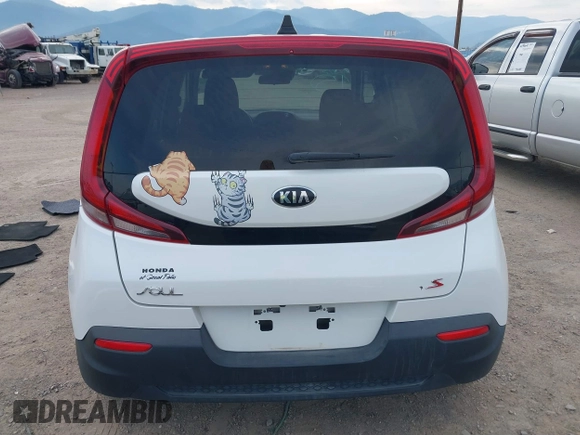 2020 Kia Soul LX with VIN KNDJ23AU0L7056999, listed as a IAAI auction lot 40407656 with 106,634 mi miles. Bid and sale history available at carsss.com. Image 17.