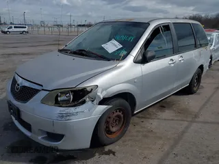 2005 Mazda MPV LX with VIN JM3LW28AX50555220, listed as a IAAI auction lot 41691014 with 135,132 mi miles. Bid and sale history available at carsss.com. Image 6.