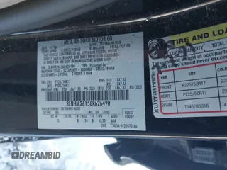 2006 Lincoln Zephyr with VIN 3LNHM26156R626490, listed as a IAAI auction lot 41545982 with 1 mi miles. Bid and sale history available at carsss.com. Image 9.