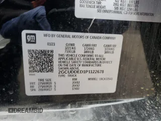 2023 Chevrolet Silverado 1500 LT with VIN 2GCUDDED1P1122678, listed as a Copart auction lot 45016185 with 29,999 mi miles and Salvage Title. Bid and sale history available at carsss.com. Image 13.