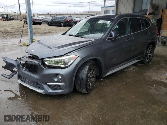 2016 BMW X1 xDrive28i with VIN WBXHT3C31G5E55041, listed as a Copart auction lot 48928705 with 104,799 mi miles and Salvage Title. Bid and sale history available at carsss.com. Image 1.