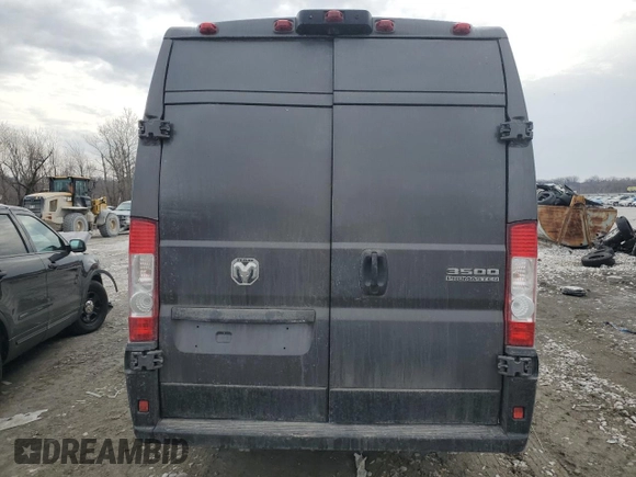2023 Ram ProMaster Cargo with VIN 3C6MRVJG8PE576783, listed as a Copart auction lot 47352655 with 47,162 mi miles and Salvage Title. Bid and sale history available at DreamBid. Image 6.
