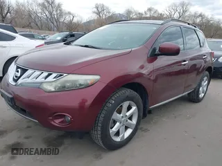 2009 Nissan Murano SL with VIN JN8AZ18WX9W132934, listed as a IAAI auction lot 41891283 with Not Provided miles and . Bid and sale history available at DreamBid. Image 2.