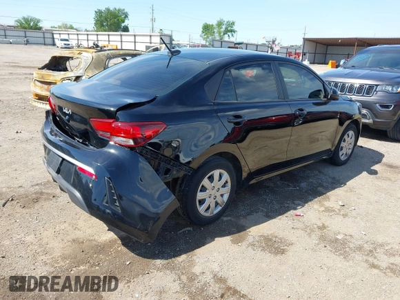 2022 Kia Rio S with VIN 3KPA24AD6NE502193, listed as a IAAI auction lot 42081391 with 18,683 mi miles and . Bid and sale history available at carsss.com. Image 4.