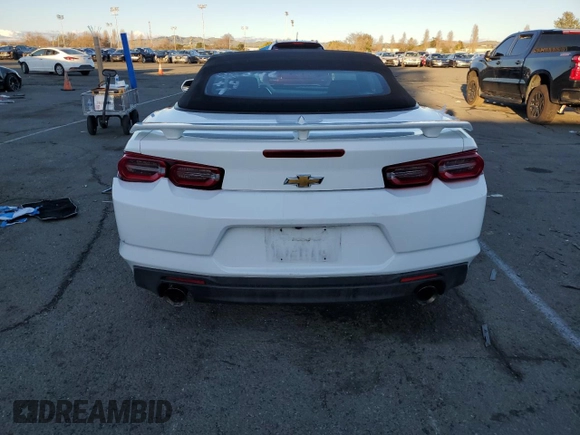 2019 Chevrolet Camaro 1LT with VIN 1G1FB3DSXK0141655, listed as a Copart auction lot 44549565 with 0 mi miles and Salvage Title. Bid and sale history available at carsss.com. Image 6.