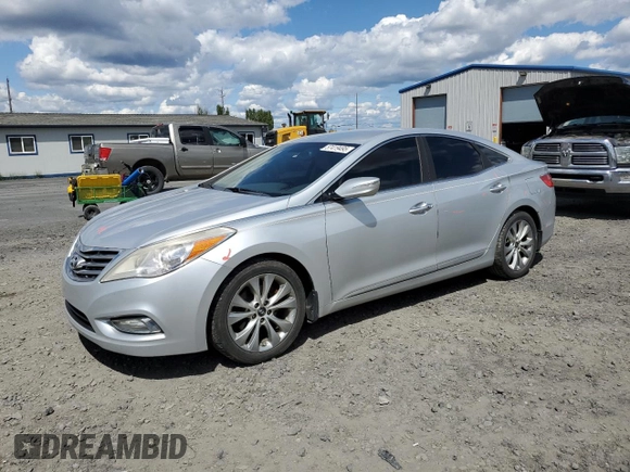 2013 Hyundai Azera z VIN KMHFG4JG7DA218926, wystawiony jako Copart lot #57419495 z przebiegiem 90 968 mil mil oraz Szkoda całkowita • Salvage title. Historia ofert i sprzedaży dostępna na DreamBid. Obrazek 1.