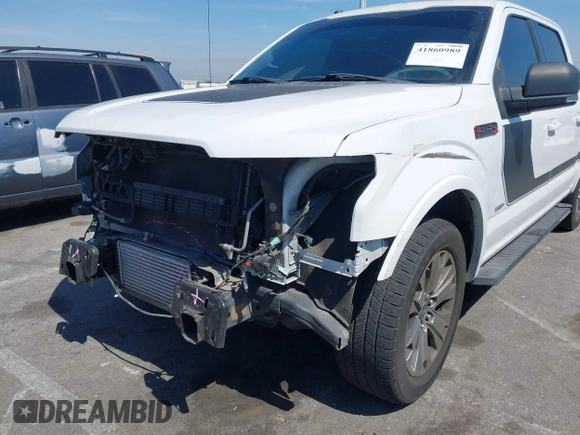2017 Ford F-150 XL with VIN 1FTEW1CG1HFB66913, listed as a IAAI auction lot 41860989 with 50,539 mi miles. Bid and sale history available at carsss.com. Image 22.