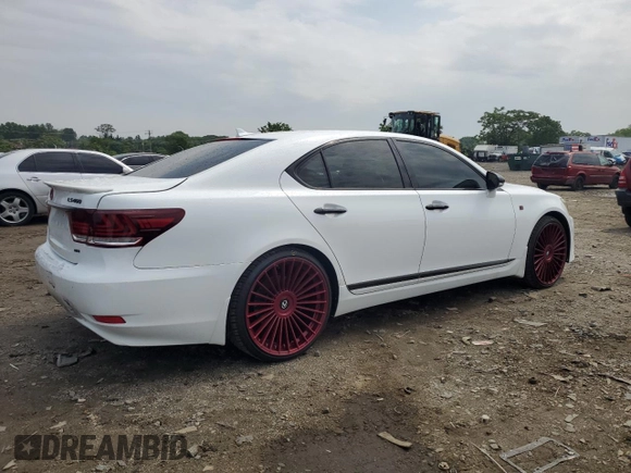 2013 Lexus LS 460 z VIN JTHCL5EF3D5016800, wystawiony jako Copart lot #57410765 z przebiegiem 174 007 mil mil oraz Szkoda całkowita • Salvage title. Historia ofert i sprzedaży dostępna na DreamBid. Obrazek 3.