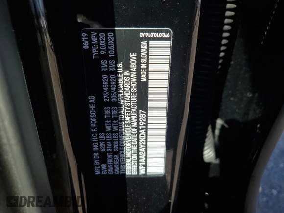 2019 Porsche Cayenne z VIN WP1AA2AY2KDA19287, wystawiony jako Copart lot #49833655 z przebiegiem 24 020 mil mil oraz Szkoda całkowita • Salvage title. Historia ofert i sprzedaży dostępna na DreamBid. Obrazek 13.