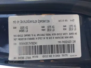 2007 Dodge Charger with VIN 2B3KA43R17H782341, listed as a IAAI auction lot 41393483 with 174,182 mi miles and . Bid and sale history available at carsss.com. Image 9.