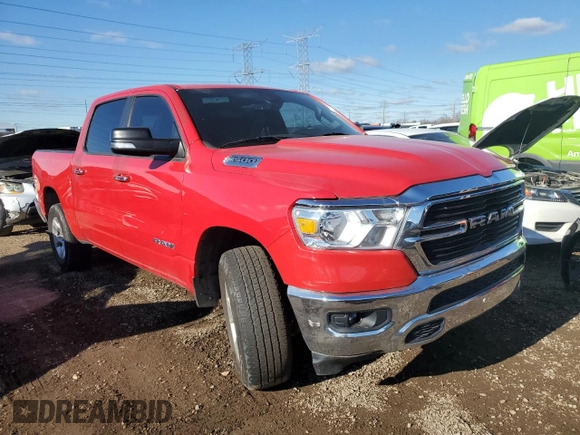 2019 Ram 1500 Big Horn/Lone Star with VIN 1C6RRFFGXKN920025, listed as a Copart auction lot 47775594 with 61,179 mi miles and Salvage Title. Bid and sale history available at carsss.com. Image 4.