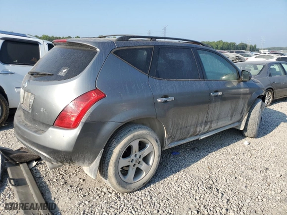 2005 Nissan Murano SL with VIN JN8AZ08T35W331589, listed as a Copart auction lot 65800264 with 193,713 mi miles and Salvage Title. Bid and sale history available at carsss.com. Image 3.