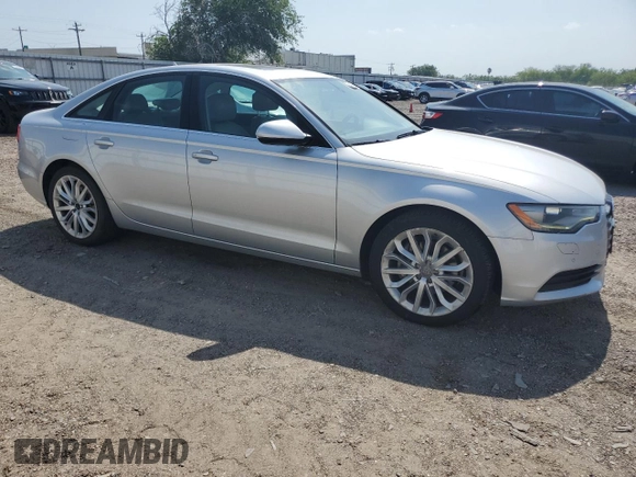 2014 Audi A6 Premium Plus with VIN WAUFMAFC6EN013641, listed as a Copart auction lot 54417055 with 95,749 mi miles and Salvage title. Bid and sale history available at DreamBid. Image 4.