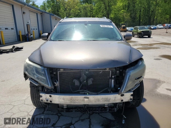 2014 Nissan Pathfinder S z VIN 5N1AR2MN6EC702417, wystawiony jako Copart lot #55015915 z przebiegiem 170 435 mil mil oraz Szkoda całkowita • Salvage title. Historia ofert i sprzedaży dostępna na DreamBid. Obrazek 5.