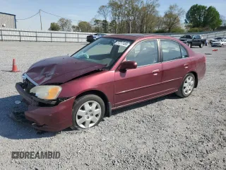 2002 Honda Civic EX with VIN 1HGES26792L063844, listed as a Copart auction lot 51217485 with 188,770 mi miles and Salvage Title. Bid and sale history available at DreamBid. Image 1.