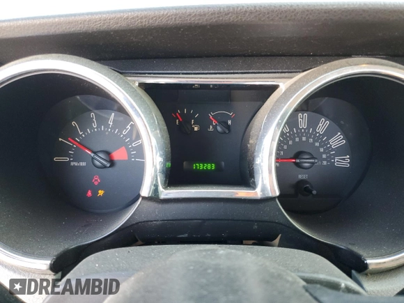 2008 Ford Mustang Deluxe with VIN 1ZVHT80N185183294, listed as a Copart auction lot 49825745 with 173,283 mi miles and Salvage Title. Bid and sale history available at carsss.com. Image 9.