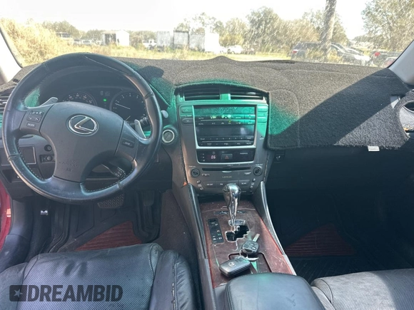 2006 Lexus IS 250 with VIN JTHCK262762007289, listed as a Copart auction lot 45382615 with 106,668 mi miles and Clean Title. Bid and sale history available at DreamBid. Image 9.