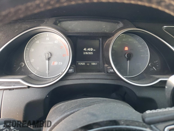 2014 Audi S5 Premium Plus with VIN WAUCGAFRXEA066977, listed as a Copart auction lot 46755005 with 157,635 mi miles and Salvage Title. Bid and sale history available at carsss.com. Image 9.
