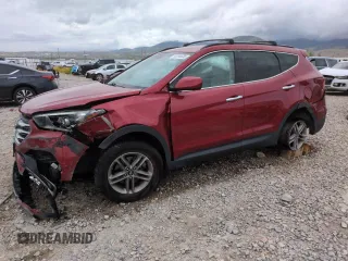 2017 Hyundai Santa Fe 2.4L z VIN 5XYZUDLB3HG418123, wystawiony jako Copart lot #56590305 z przebiegiem 58 704 mil mil oraz Szkoda całkowita • Salvage title. Historia ofert i sprzedaży dostępna na DreamBid. Obrazek 1.
