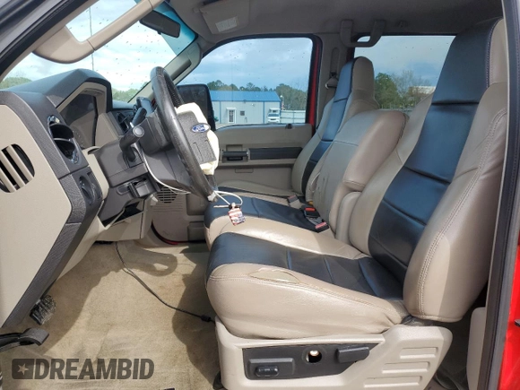 2008 Ford F-250 XL with VIN 1FTSW20R98ED71268, listed as a Copart auction lot 50591805 with 344,457 mi miles and Salvage title. Bid and sale history available at DreamBid. Image 7.