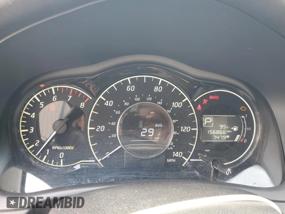 2016 Nissan Note S with VIN 3N1CE2CP7GL383437, listed as a Copart auction lot 54049025 with 156,866 mi miles and Salvage Title. Bid and sale history available at DreamBid. Image 9.
