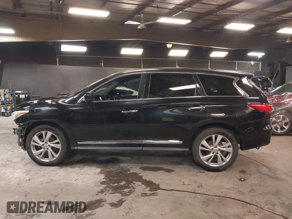 2013 Infiniti JX35 with VIN 5N1AL0MMXDC313050, listed as a IAAI auction lot 41695601 with 90,275 mi miles. Bid and sale history available at carsss.com. Image 15.