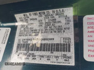 1995 Ford F-150 z VIN 1FTEX14H3SKA80389, wystawiony jako IAAI lot #42686705 z przebiegiem 192 784 mil mil oraz . Historia ofert i sprzedaży dostępna na DreamBid. Obrazek 9.