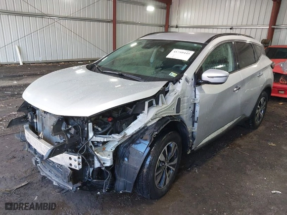 2021 Nissan Murano SV with VIN 5N1AZ2BSXMC143087, listed as a IAAI auction lot 41710445 with 89,901 mi miles. Bid and sale history available at carsss.com. Image 2.