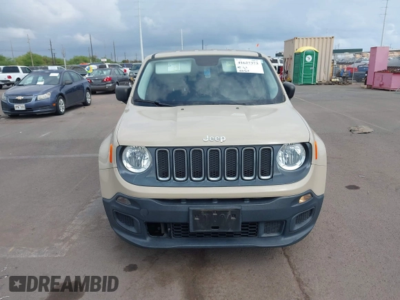 2016 Jeep Renegade Sport with VIN ZACCJAAT6GPE32301, listed as a IAAI auction lot 41627373 with 88,362 mi miles and . Bid and sale history available at DreamBid. Image 12.