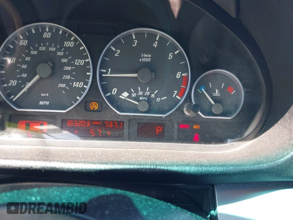 2001 BMW 3 Series 330Ci with VIN WBABS53431JU81675, listed as a IAAI auction lot 41616741 with 183,203 mi miles. Bid and sale history available at carsss.com. Image 7.