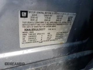 2018 GMC Terrain Denali with VIN 3GKALSEX0JL280377, listed as a Copart auction lot 45693925 with 149,720 mi miles and Salvage Title. Bid and sale history available at DreamBid. Image 13.
